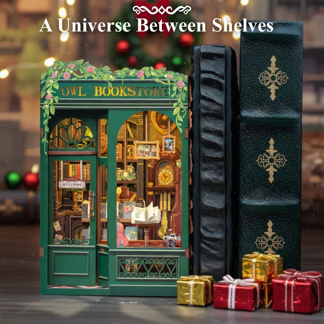 Mini Owl Bookstore 3D Puzzle - DIY Book Nook Kit